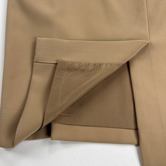 Carlisle Camel Brown Cat Scratch Stitching Pencil Skirt Knee Length Lined Size 4 - Picture 7 of 13